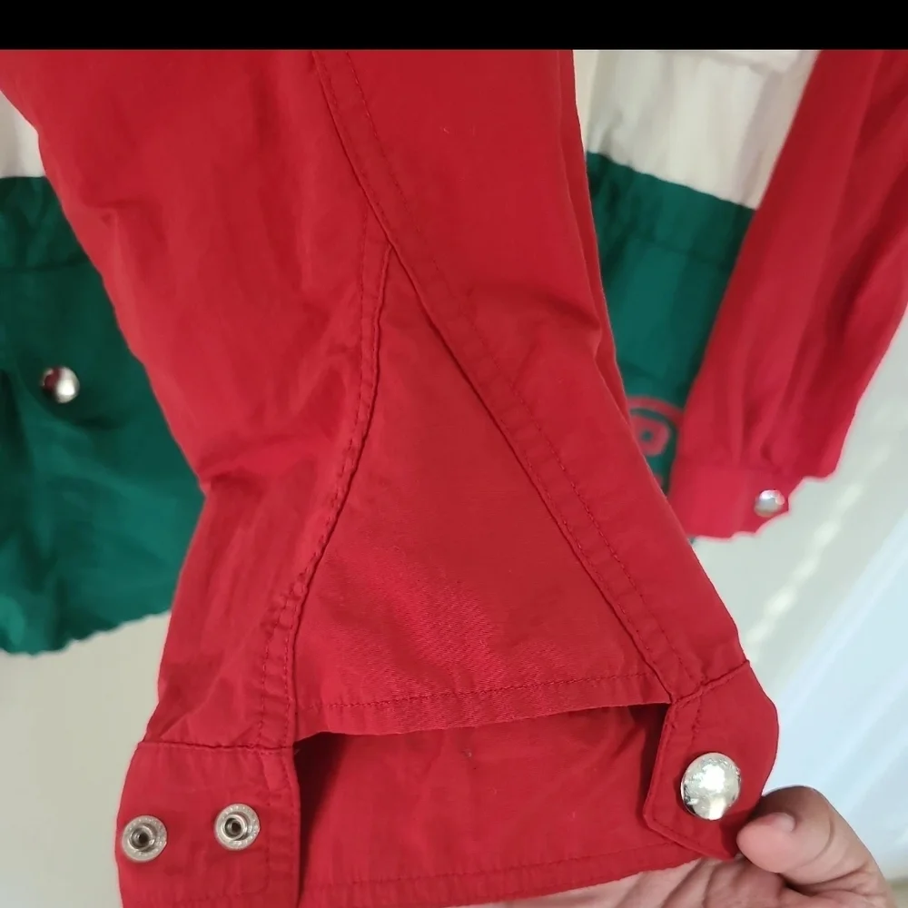 Vintage‎ Ralph Lauren Red, White, and Green Men's Windbreaker P Rl-92